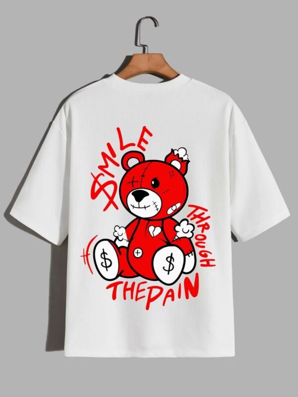 "Smile Through The Pain" white casual T-shirt - Image 2